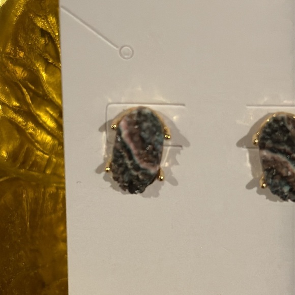 🎉🤎 NEW Mia Small Druzy Earrings - Picture 2 of 4